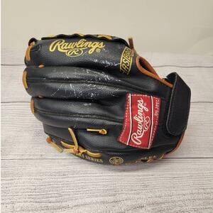 Rawlings PL100 Youth Baseball Softball Black Tan Glove 10 Inch